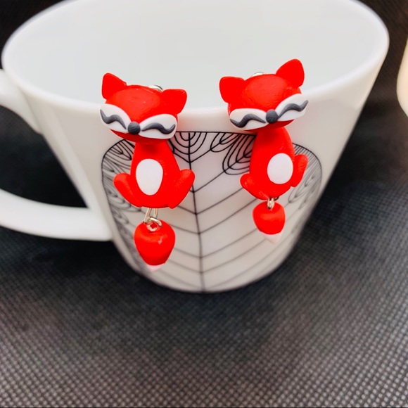 3D Cute Fox 🦊 Earring Earrings Ear Studs - Picture 3 of 5